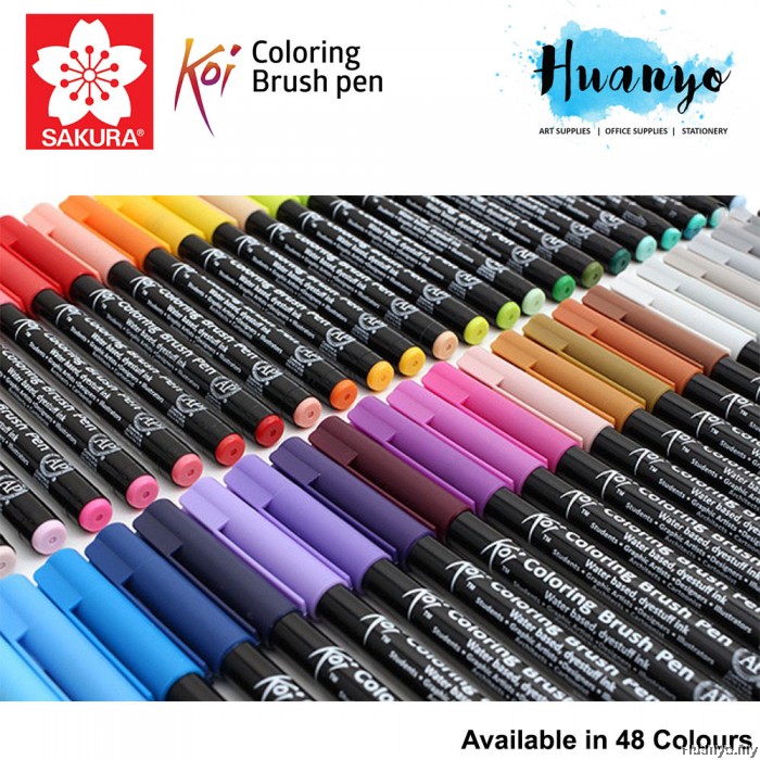 Sakura Koi Coloring Brush Pen (Available in 48 Colours) List 3/3 [Per PCS]