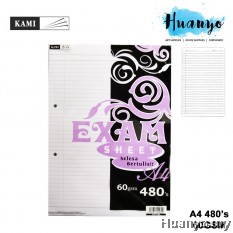 KAMI Exam Sheet Foolscap Paper A4 - 60gsm/480's