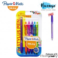 PaperMate InkJoy 300RT Ball Point Pen - 0.7 mm (Colours of 5) Free Stylus Pen