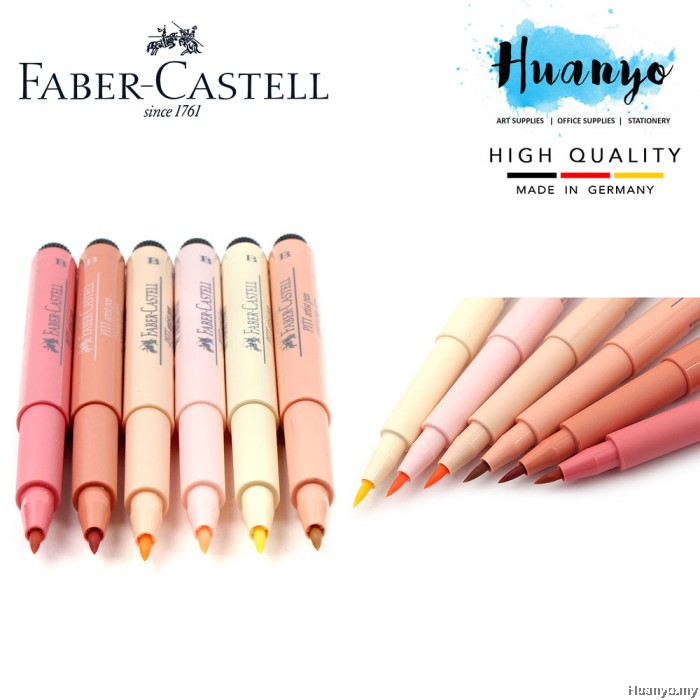 FaberCastell PITT 6 Artist Brush Pens Light Skin Tones