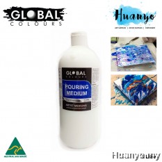 Global Colours Acrylic Fluid Painting Pouring Medium - 1 Litre