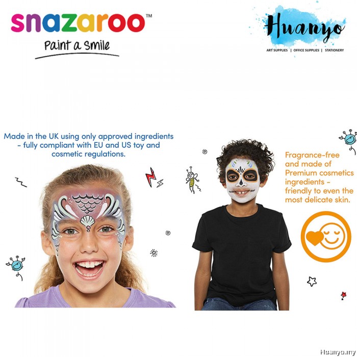 Snazaroo Non Toxic Face & Body Paint (Classic Colour, 18ML)