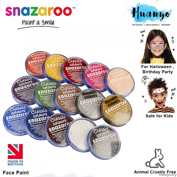 Snazaroo Non Toxic Face & Body Paint (Classic Colour, 18ML)