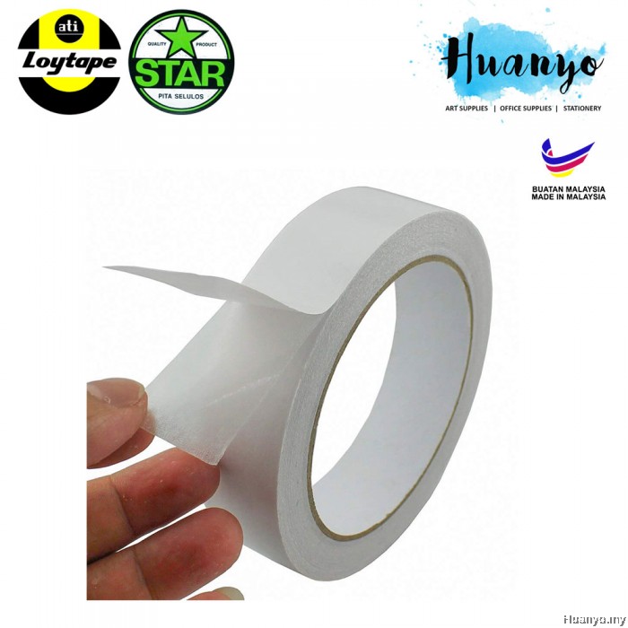 Loytape Star Double Sided Tissue Tape (12MM / 24MM / 36MM / 48MM/ 72MM