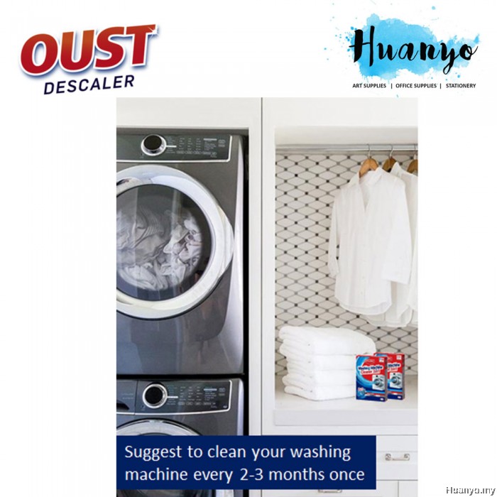 Oust Dishwasher & Washing Machine Limescale Removal Descaler (2 Sachets