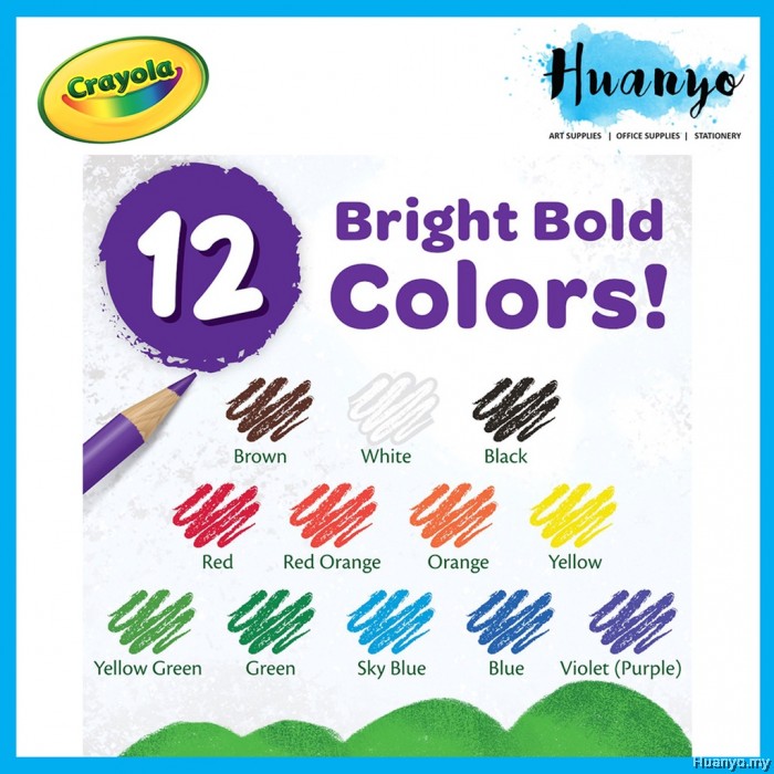 Crayola Non Toxic Colored Pencils Set of 12