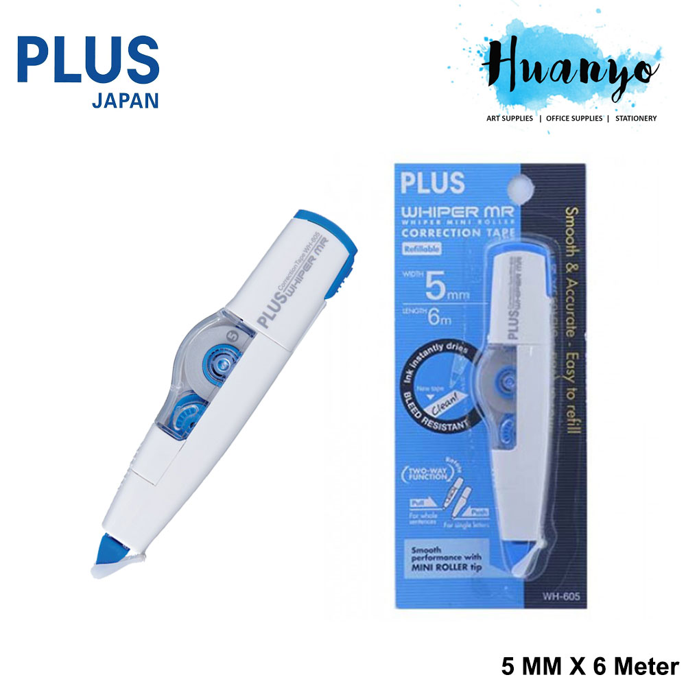 Plus Whiper MR Refillable Correction Tape (Blue 5MM x 6M)
