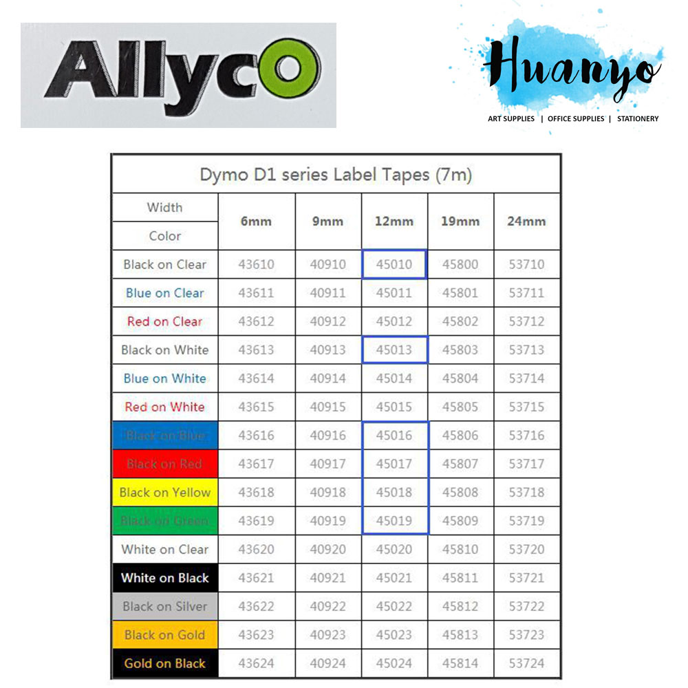 Allyco Dymo LetraTag Label Maker 45013 D1 Cartridge Plastic ...