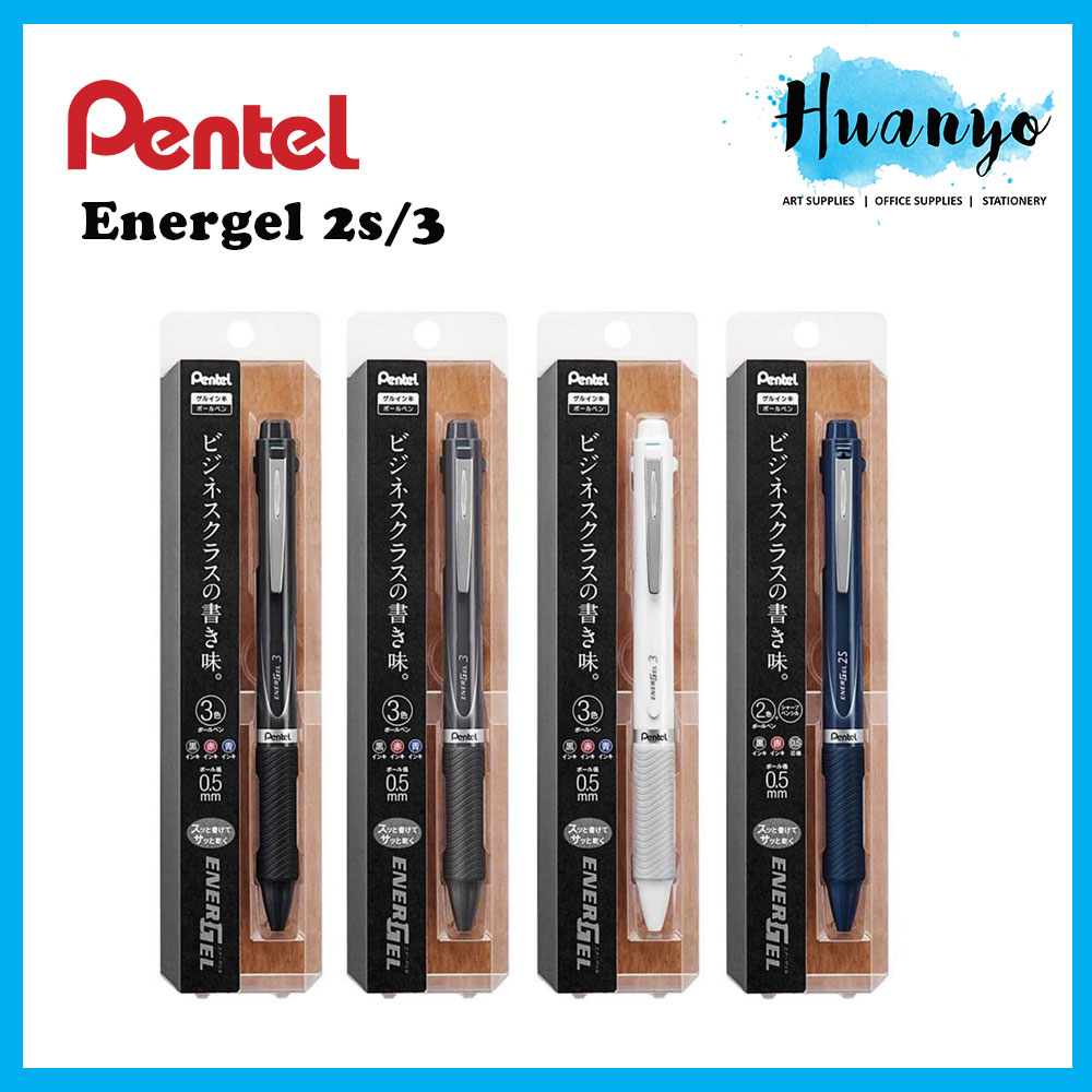 Pentel EnerGel 2S/3 Multi-Function Colour Gel Pen, 2-Ink 3-Ink