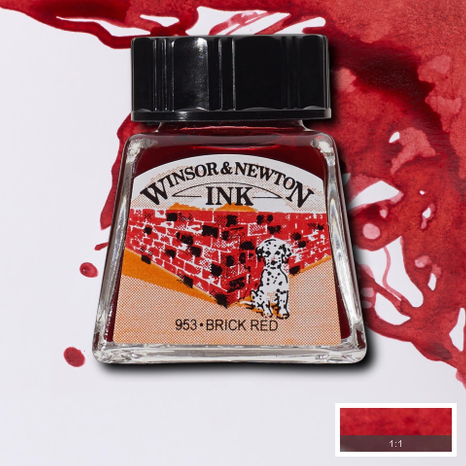Winsor & Newton Inchiostro Per Calligrafia 14ml - Blu, Resistente All'acqua, Asciugatura Rapida, Trasparente